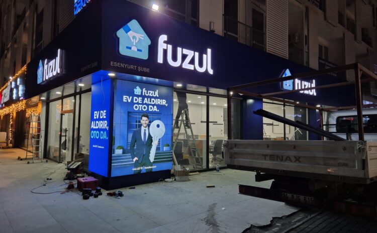  Fuzul Ev Esenyurt Şubesi Işıklı Kutu Harf ve Lightbox Uygulaması